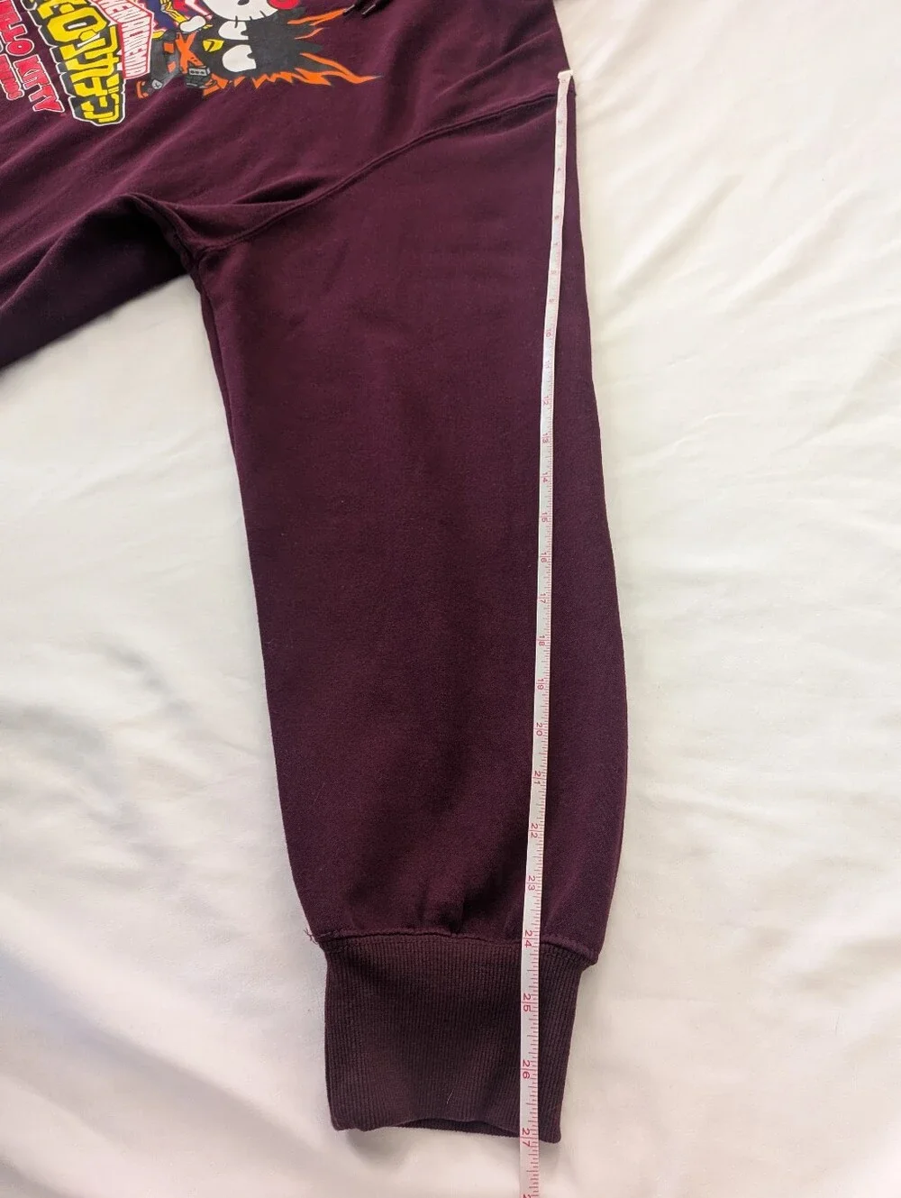 Sanrio My Hero Academia Hello Kitty & Friends Maroon Hoodie Sweatshirt Size XXL